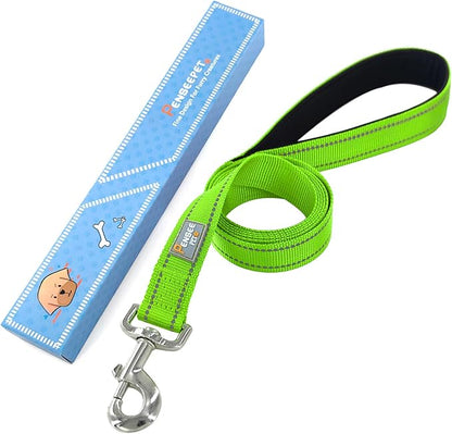 Dog Leash 6 FT Padded Handle Nylon Reflective Dogs Leashes for Small Dogs Puppy Green