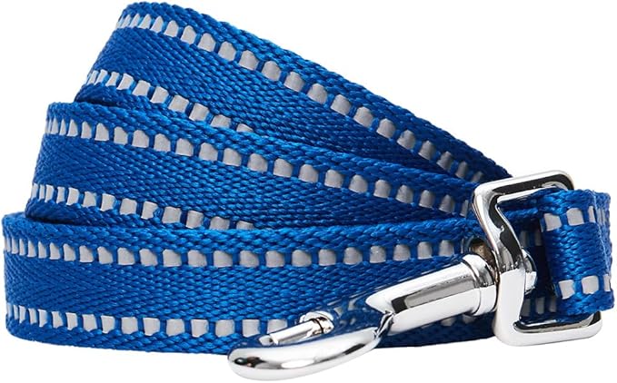 Blueberry Pet Essentials Reflective Dog Collar & Leash Set, Adjustable for Large Dogs | Safe Walking Gear for Pet Parents, Puppy Training & Daily Use LargeDogs, Navy