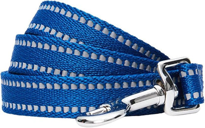 Blueberry Pet Essentials Reflective Dog Collar & Leash Set, Adjustable for Large Dogs | Safe Walking Gear for Pet Parents, Puppy Training & Daily Use LargeDogs, Navy