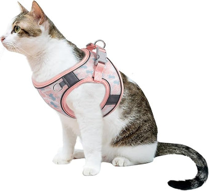 Step in Mesh Dog Harness and Leash Set Breathable Air Mesh Reflective Escape Proof Dog Harness Vest No Choke Lightweight Mesh Dog Harness (S(Neck:10.5"-12",Chest:13.5"-16"), Pink-2)