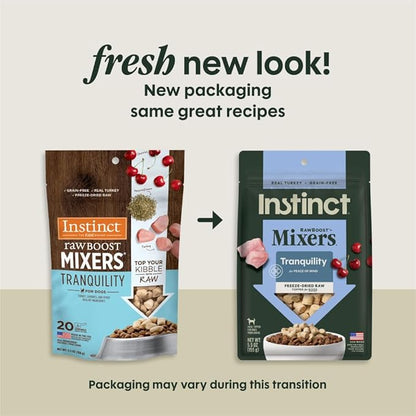 Instinct Raw Boost Mixers Tranquility Freeze-Dried Dog Food Topper, 5.5 oz. Bag