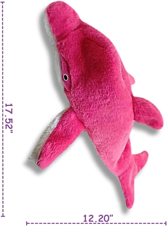 Crinkle Dog Toy – No-Stuffing Squeaky Dog Toy for Small, Medium & Large Dogs, Tough Interactive Chew, Teething & Fetch Toy, Durable Soft Pet-Safe Material – Pink/Purple, Large