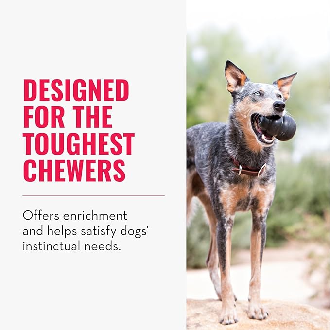 KONG Extreme Dog Toy - Fetch & Chew Toy - Treat-Filling Capabilities & Erratic Bounce for Extended Play Time Most Durable Natural Rubber Material - for Power Chewers - for Medium Dogs