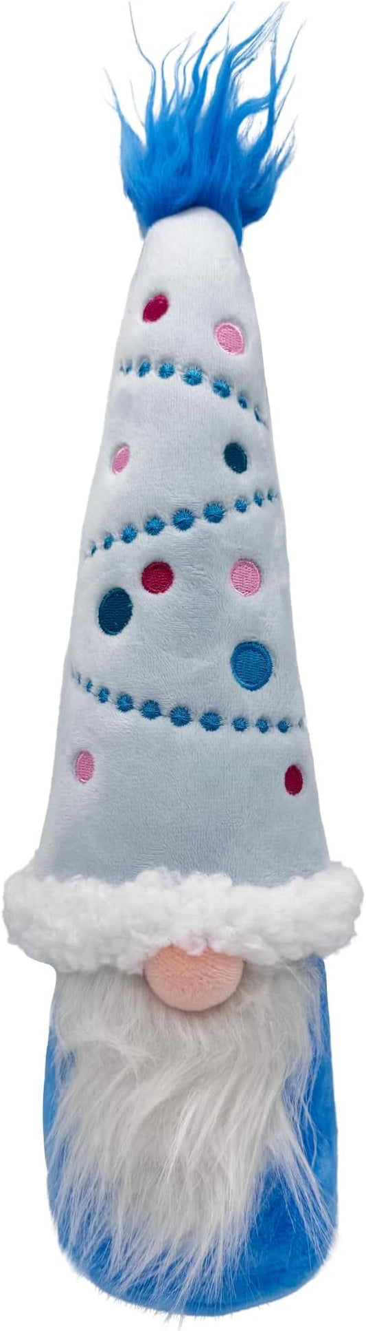 Huxley & Kent Funny Dog Toy w/Squeaker – Holiday Power Plush Squeaky Dog Toys for Small, Medium & Large Dogs – Soft Stuffed Animal for Indoor Play & Fetch - Fetchies® Winter Wonder Gnome, One Size