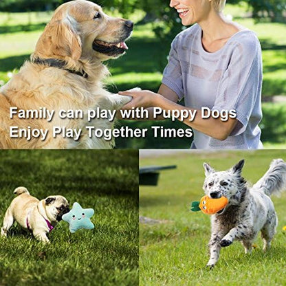 SZKOKUHO 9 Pack Small Dogs Puppy Squeaky Dog Toys,Cute Variety Colors Designs to Bite Anytime, for Small Dogs
