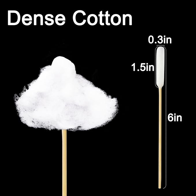 6-Inch Long Cotton Swabs for Pets - 200 Pcs Bamboo Cotton Swabs for Dog Ear Cleaning, Grooming, Wound Care, Craft Projects, and First Aid - Perfect for Pet Owners, Groomers, Vets, and General Users