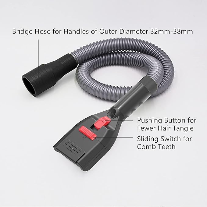 Defurry Pet Vacuum Grooming Brush and Shedding Kit for Dog/Cat Loose Hair, Professional Accessories Remover for Pet's Undercoat Fur