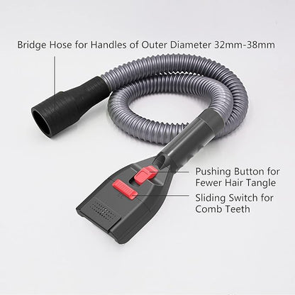 Defurry Pet Vacuum Grooming Brush and Shedding Kit for Dog/Cat Loose Hair, Professional Accessories Remover for Pet's Undercoat Fur