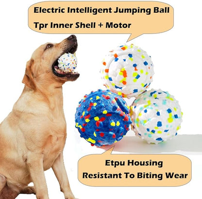 CAISHOW Electric Interactive Dog Toy Ball, Automatic Active Rolling Balls for Small Medium Dogs, Self Moving Bouncing Jumping Rechargeable Funny Pet Toys for Boredom Puppy Cat Kitten Indoor Outdoor