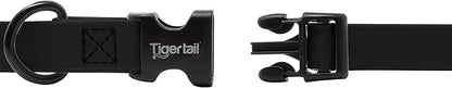 Tiger Tail Black Small Dog Collar | Waterproof and Odor-Proof for Active Pets | Durable, Anti-Mat, and Lightweight Design | Made with Premium Coated Nylon | Suitable for Small Breed Dogs