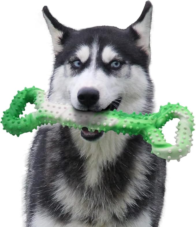 Dog Toys for Aggressive Chewers Large Dog Toys with Convex Design Natural Rubber Tug-of-war Toy for Energetic Dogs Medium Large Dogs Tooth Clean