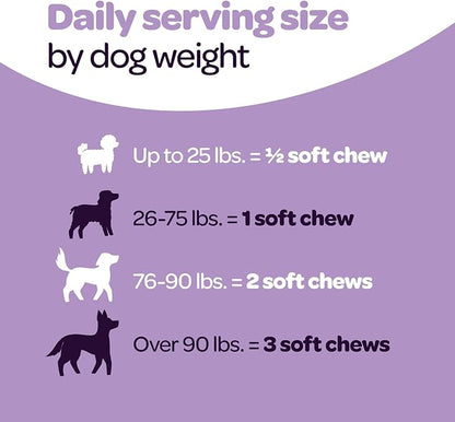Calming Chews for Dogs | Herbal Dog Calming Chews for Anxiety from Normal and Occasional Stressors Including Separation Storms Grooming & Travel | NASC Certified & Made in The USA | 90 Count