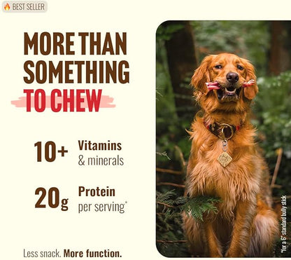 Natural Farm Bully Sticks (6 Inch, 15 Count), Single Ingredient: 100% Beef Chews, Grass-Fed, Non-GMO, Grain-Free, Fully Digestible Treats for Puppies, Small or Senior Dog