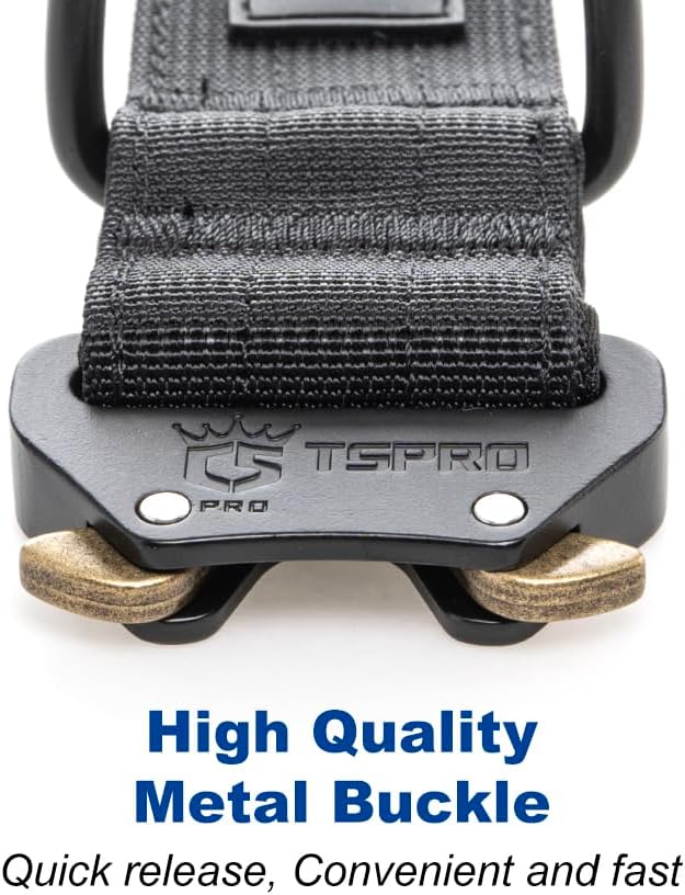 TSPRO Premium Dog Collars Tactical Dog Collar with Patch and Heavy Duty Quick-Release Metal Buckle Durable Thick and Adjustable for Medium to Large Dogs (Camo Blue L)