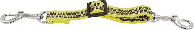 Herm. Sprenger Prong Collar Safety Clip with Reflective Stripes 6"-8" - Pack of 1 Dog Leash Safety Strap - Enhanced Durability for Secure Leash Connection - Ideal for Safe Walk and Training (Yellow)