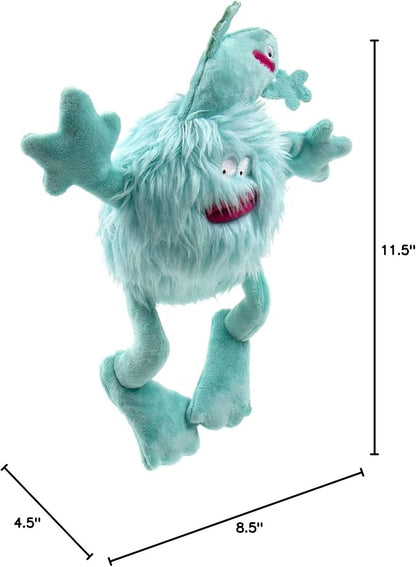 goDog PlayClean Germs Squeaky Plush Dog Toy with Odor-Eliminating Essential Oils, Chew Guard Technology - Seafoam, Large