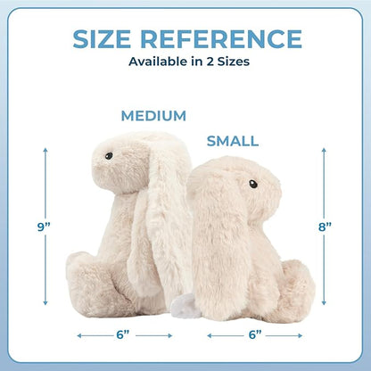 Best Pet Supplies Squeaky Dog Toys with Soft Durable Fabric for Small, Medium and Large Pets Interactive Toy for Indoor Play, Supports Active Biting and Play - Bunny (Beige), Small