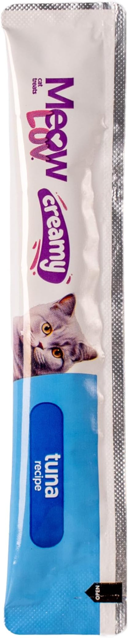 Ultra Chewy Meow Luv Tuna Recipe Lickable Cat Treats - Delicious Squeezable Cat Treats - Carrageenan Free - No Artificial Preservatives - Irresistible Snack - 0.5 Ounce Tubes (Pack of 5)