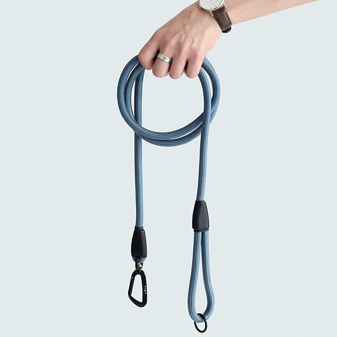 MADE TO ROAM Premium Everyday Leash - Ultra Soft Dog Leash with Aviation Aluminum Carabiner for Small, Medium, Large Dogs - California Horizon, 6ft (Rubber Coated Metal Clamps)
