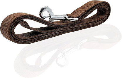 Nylon Dog Leash 16 Feet Long, Walking Training Dog Leashes for Medium Large Dogs(1" X 16 ft, Brown)
