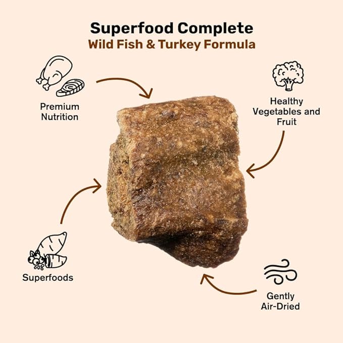 BADLANDS RANCH by Katherine Heigl – Superfood Complete Air-Dried Wild Fish & Turkey Dog Food – High Protein with Superfoods for Daily Wellness & Consistent Nutrition – 24 oz