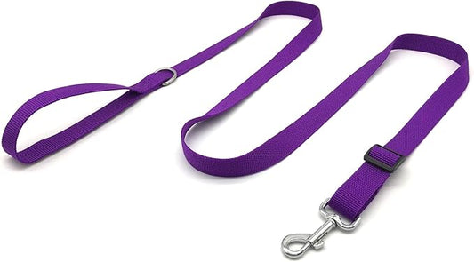 6FT/ 10FT Adjustable Dog Leash, Nylon Dog Leashes for Medium Large Dogs (6FT, Purple)