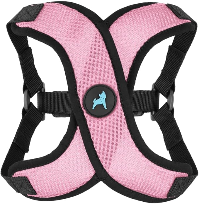 Gooby Comfort X Step in Lite Dog Harness - Choke Free, Escape Free with Light Breathable Mesh - Step in Dog Harness for Small Dogs Only - Quick Release Buckle, Metal D-Rings - Pink, Small