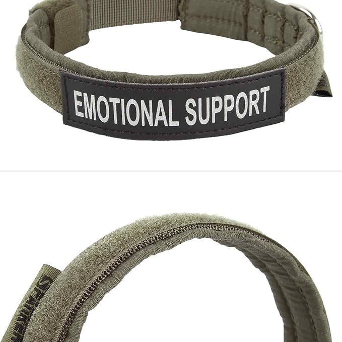 EXCELLENT ELITE SPANKER Tactical Small Puppy Dog Collar Nylon Adjustable Heavy Duty Military for Small Medium and Large Dogs Pet Soft Padded Dog Collar(RGN-S)