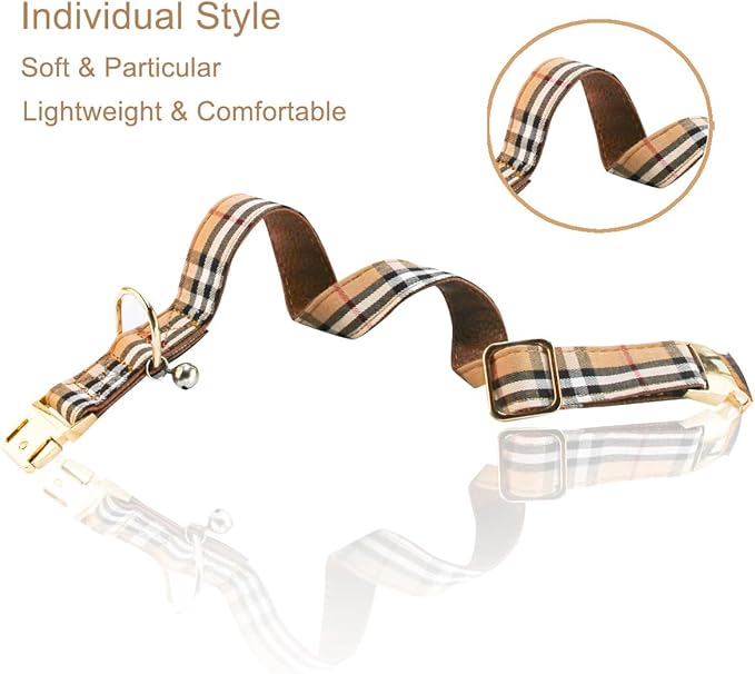 Yizepet Dog Collar with Bow Tie- Adjustable pet Collar for Dogs with Metal snap Fastener Collar, Stylish Pattern for Small Medium or Large Boy and Girl Dog and Cat