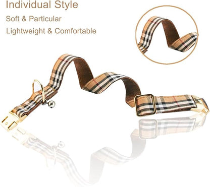 Yizepet Dog Collar with Bow Tie- Adjustable pet Collar for Dogs with Metal snap Fastener Collar, Stylish Pattern for Small Medium or Large Boy and Girl Dog and Cat