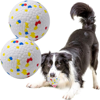 LIEVUIKEN Dog Balls Toys for Aggressive Chewers, Indestructible Durable Bouncy Floating Balls for Dogs to Fetch, Durable Solid Rubber Ball for Training Dog(2 PCS)