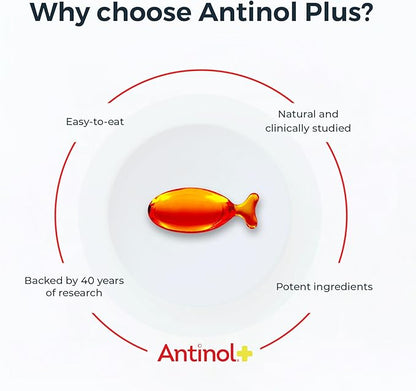 Antinol Plus, Mobility, Hip, and Joint Supplement for Cats, Green-Lipped Mussels and Krill Oil - Cat Joint Supplement, 30 Soft Gels