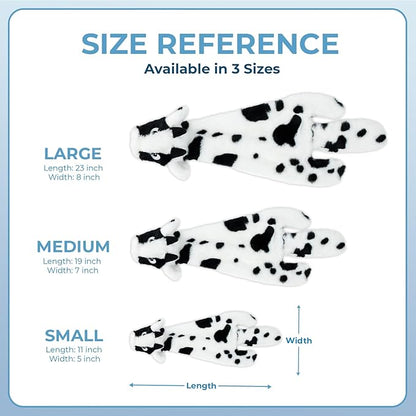 Best Pet Supplies Squeaky Dog Toys with Soft Durable Fabric for Small, Medium and Large Pets Interactive Toy for Indoor Play, Supports Active Biting and Play - Cow, Medium