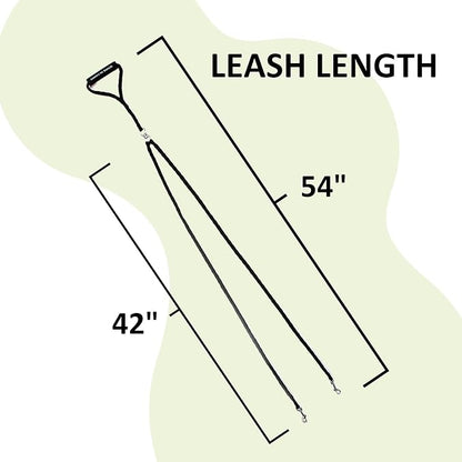 Caldwell's Pet Supply Co. Dual Dog Leash, Double Dog Leash for Two Dogs, Tangle Free, Heavy Duty Double Ended Tandem Leashes with Padded Handle with Tangle-free Swivel, for Small, Medium or Large Dogs