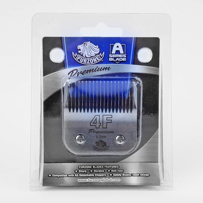 FURZONE Detachable Blade - Size 4F Blades 3/8", Made of Extra Durable Japanese Steel, Compatible with Most Andis, Oster, Wahl A5 Clippers