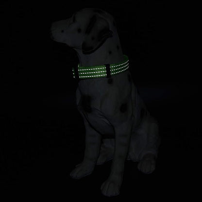 Mile High Life Dog Collar | Nylon Reflective Dog Collars | Light Weight Puppy Collars | Lime Green Dog Collars for Small Dogs (Solid Lime Green, X-Small)