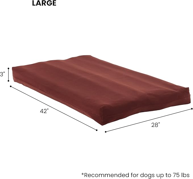 Happy Hounds Cooper Deluxe Reversible Crate Pad - Large - Burgundy