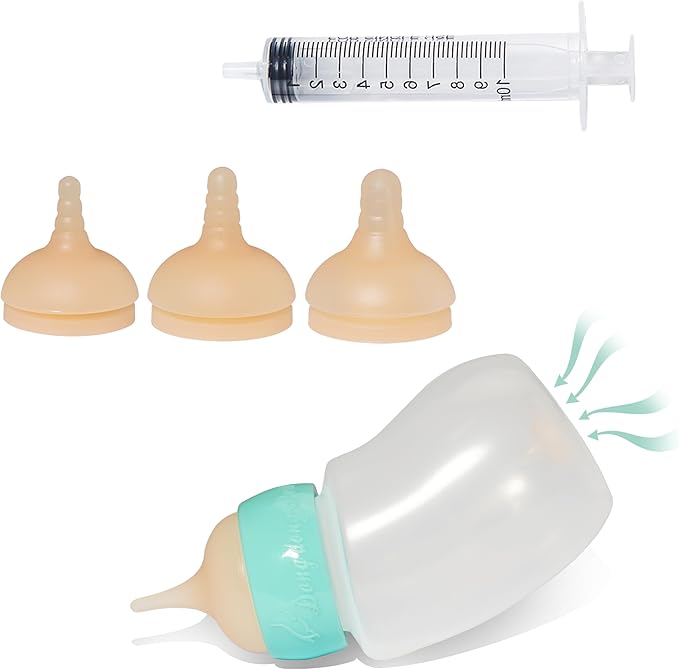 Doggiema Puppy Bottles,Silicone Feeding Nipple and Syringes for All Breed of Puppies and Other Animals Dongdong pet
