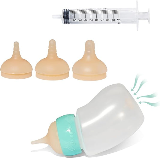 Doggiema Puppy Bottles,Silicone Feeding Nipple and Syringes for All Breed of Puppies and Other Animals Dongdong pet