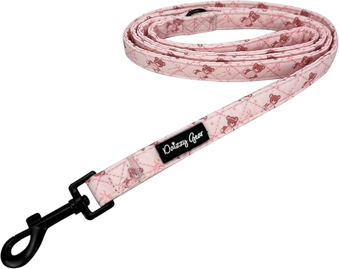 Large Dog Collar and Harness Set – No Pull, All-Weather, Breathable Harness & Leash Set with Collar, Bandana, Sailor Bow & Poop Bag Holder – Adjustable & Soft - Teddy Coquette on Jacquard Fabric