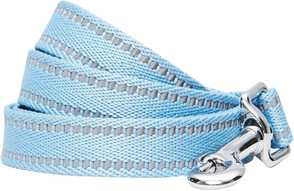 Blueberry Pet Essentials Reflective Dog Collar & Leash Set, Adjustable for Medium Dogs | Safe Walking Gear for Pet Parents, Puppy Training & Daily Use MediumDogs, Baby Blue
