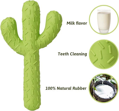 MewaJump Dog Chew Toys, Durable Rubber Dog Toys for Aggressive Chewers, Cactus Tough Toys for Training and Cleaning Teeth, Interactive Dog Toys for Medium/Large Dog