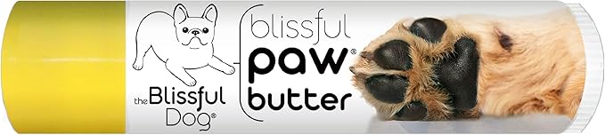 The Blissful Dog Paw Butter, Moisturizer for Dry Paw Pads, Softens and Protects a Rough Paw in Winter, Versatile, Lick-Safe Dog Paw Pad Balm 0.15 oz.