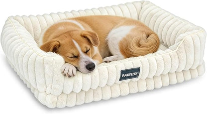 Dog Bed with Base, High Resilience & Supportive Dog Bed Medium Size Dog & Small Dog Bed, Raised Sides, Non-Slip Bottom Dog Beds for Small Dogs & Cats, Removable & Machine Washable