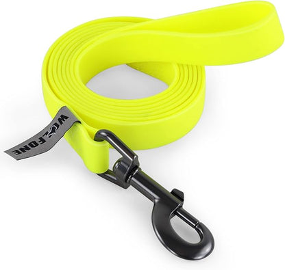 Wolfone 5ft Yellow Long Leash - Waterproof Training Dog Leash for Recall, Swimming, Camping, Beach, Hunting, Walking