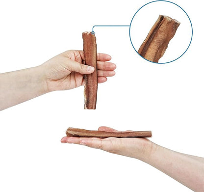 GigaBite Single Ingredient All Natural Free Range Bully Treats and Chews - Bully Sticks/Bladder Sticks/Beef Esophagus by Best Pet Supplies - Esophagus Sticks (6 Inch), Pack of 35