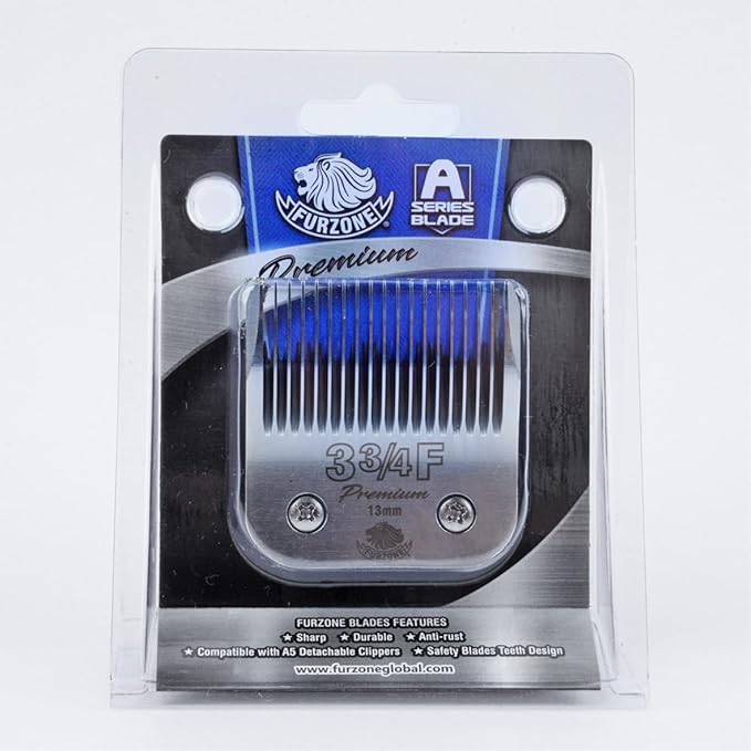 FURZONE Detachable Blade - Size 3 3/4F Blade 1/2", Made of Extra Durable Japanese Steel, Compatible with Most Andis, Oster, Wahl A5 Clippers