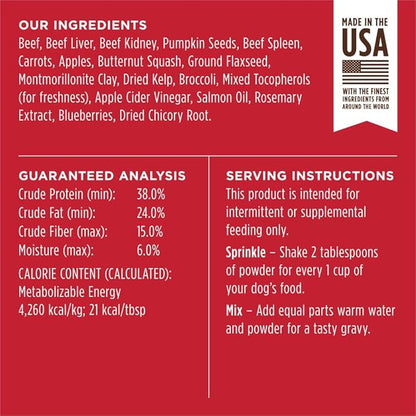 Instinct Raw Boost Shakers, Freeze-Dried Powder, Dog Food Topper - Beef, 5.5 oz. Bottle