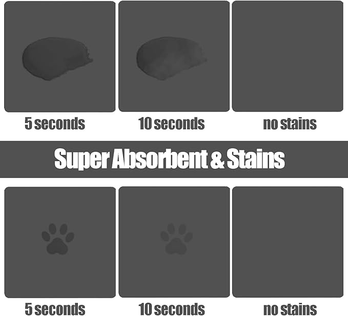 Large Pet Feeding Mat, 39.3"x15.7" Absorbent Quick Dry Dog Mat for Food and Water Bowl, Non Skid Cat Bowl Mat, No Stains for Pet Water Dispenser Pet Supplies for Messy Drinkers