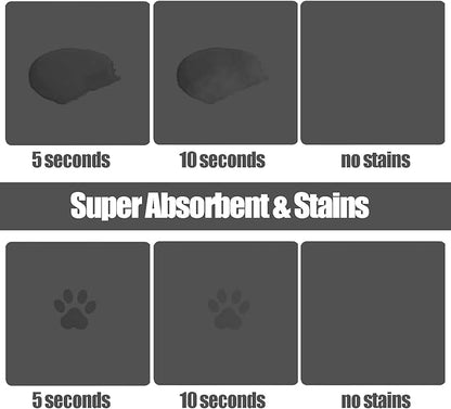 Large Pet Feeding Mat, 39.3"x15.7" Absorbent Quick Dry Dog Mat for Food and Water Bowl, Non Skid Cat Bowl Mat, No Stains for Pet Water Dispenser Pet Supplies for Messy Drinkers